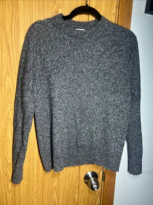 J. Crew Heathered Charcoal Crewneck Sweater thumbnail 1