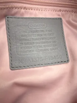 COACH Ashley Signature Sateen Carryall Satchel Handbag Purse Grey Pink F18450 thumbnail 7