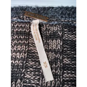 Free People Womens Walk In The Park Cardigan‎ Sweater M Cotton Blend Brown Blue thumbnail 2