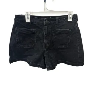 Madewell Curvy High Rise Black Sailor Shorts (Size 29) thumbnail 2