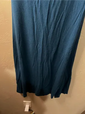 Blue Canoe Organics Teal Draped Cowl Neck Comfy Travel Vacation Minimalist Dress thumbnail 9