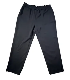 Zara Tapered Pants Women XXL Navy‎ Blue Elastic Paperbag Waist Flowy Business thumbnail 1