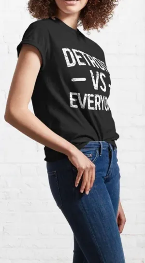 UNBRANDED Detroit Vs Everyone T Shirt thumbnail 2