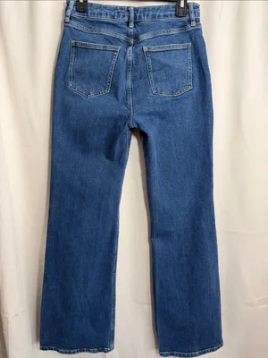 Boden Denim Button Fly Flare Denim Jeans Medium Wash High Rise Size 6 Regular thumbnail 3