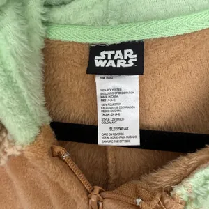Star Wars Adult Small Grogu One Piece Pajama Zip Up Hooded thumbnail 3