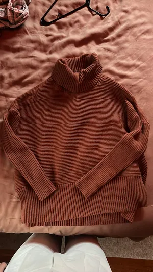 Ribbed mock neck sweater Orange thumbnail 2