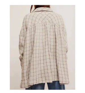 Free People We the Free plaid Cardiff tunic top thumbnail 2