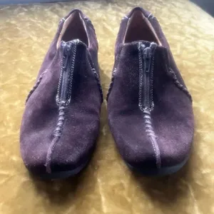 Natural Soul by Naturalizer Loafer Shoes Size 10M Suede Rigg Brown Slip-On Zip thumbnail 3