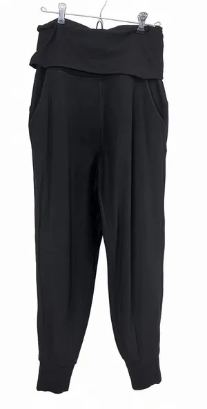 Lululemon Align Foldover High Rise Jogger Pants Black Pockets Cuffed thumbnail 1