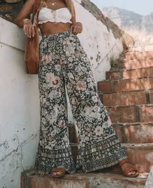 Spell & the Gypsy Collective Amethyst Palazzo Pants in Nightfall Size M NWT‎ thumbnail 1