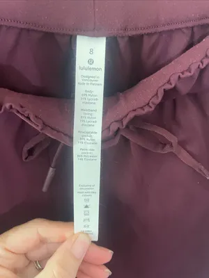 Lululemon Keep Moving Pant Cassis Burgundy Size 8 thumbnail 7
