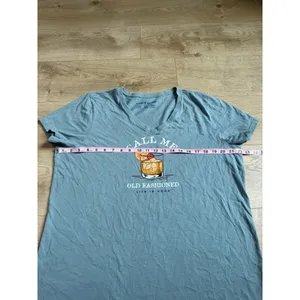 EUC Women Life is Good crusher tee call me old fashioned short sleeve blue sz XL thumbnail 6