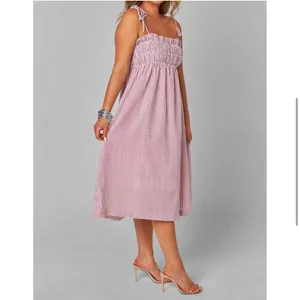 Buddy Love Red and White Striped Midi Dress thumbnail 4