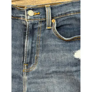 Levis High Rise Jean Shorts Size‎ 28 Distressed Cut Off Denim Micro Mini Bootie thumbnail 3