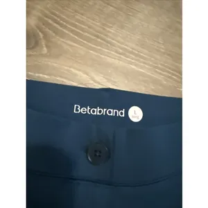 BetaBrand Women's Size L Long Classic Straight Leg Dress Yoga Pants‎ Blue thumbnail 4
