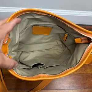 Coach Khaki Signature Crossbody with Orange Trim thumbnail 8