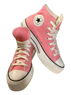 Converse Chuck Taylor All Star Lift Platform High Top Pink Canvas Sneakers Size W 7.5 / M 5.5 thumbnail 1