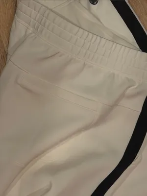 Lilly Pulitzer Luxletic UPF 50 Ivory Wide-Leg Track Pants with Black large‎ thumbnail 5