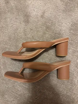 a new day Tan Knotted Toe-Post Square-Toe Sandals thumbnail 2