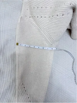 Women's H&M Cream Turtleneck Sweater Size S Ribbed Knit thumbnail 7