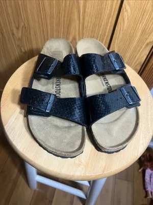 Birkenstock Arizona Two-Strap Sandal - Black Glitter thumbnail 5