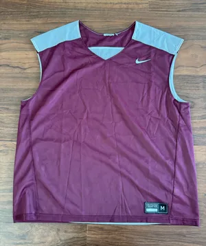 Men’s Nike Reversible Maroon and white jersey thumbnail 1