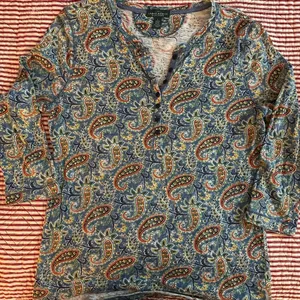 Ralph Lauren Vibrant Blue and Orange Long Sleeve Tee thumbnail 5
