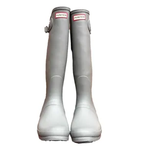 HUNTER NEW Women's Classic Tall Tundra Grey Rain Boot Size 9 #242601 thumbnail 2