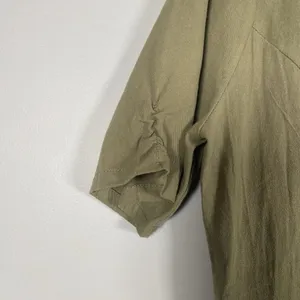 Umgee Cotton‎ Midi Maxi Dress Women's Large Pin Tuck Sleeves Buttons Lagenlook thumbnail 3