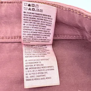 American Eagle Super Stretch Utility Pants Womens 10 Pink Tie Waist Cargo Slim thumbnail 9