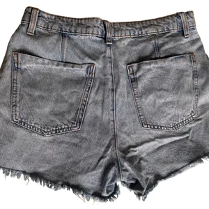 Zara Womens Light Wash Denim Skort Wrap Front Button Frayed Hem‎ Blue Size Small thumbnail 2