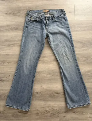 VTG Y2K Abercrombie Fitch Low Rise Bootcut Flare Jeans Preppy Womens Size 8R thumbnail 1