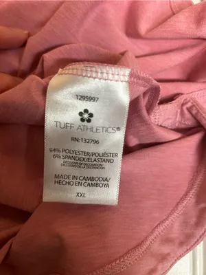 Tuff Athletics Dusty Rose Crisscross Back Top Size XXL thumbnail 4