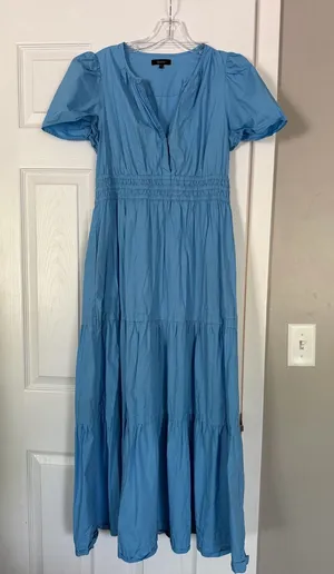 Quince Aqua Blue Long Maxi Dress Summer thumbnail 1