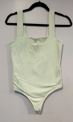 Abercrombie‎ and fitch white square neck tank bodysuit thumbnail 1