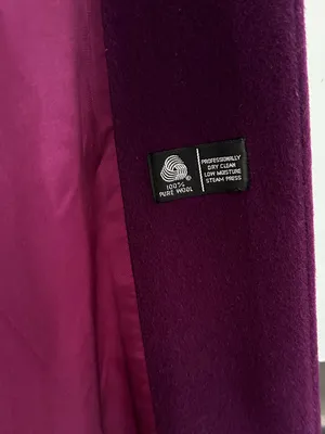 Vintage Casual Corner Purple Wool Long Coat USA Made Trench Scarf Purple Size 8 thumbnail 13