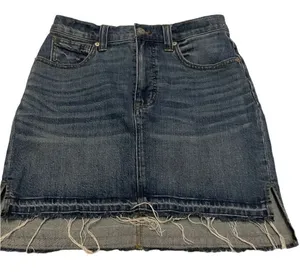 Madewell mini Jeans Skirt size 25 Boho Western Festival Fringe Vacation Summer thumbnail 1