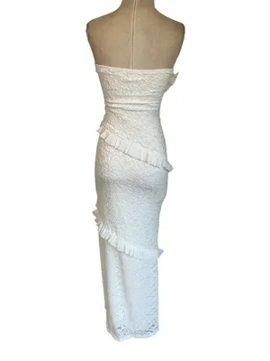 MORE TO COME Xandra Maxi Dress in Ivory XSmall New Womens Long Gown thumbnail 6
