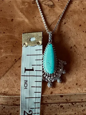 Royston Turquoise Sterling Silver Necklace Green thumbnail 3