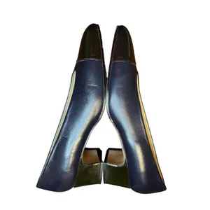 Etienne Aigner Time Shoes‎ Womens Size 7 Blue Leather Cap Toe Block Heel Pumps thumbnail 7