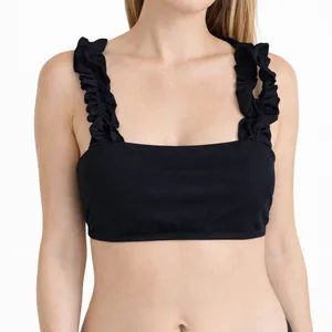 Vestique Black Ruched Strap Bikini Swimsuit Top – Size M thumbnail 1