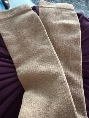Tan compression socks size large thumbnail 3