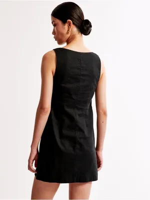 The Abercrombie & Fitch Mara Squareneck Linen-Blend Vest Mini Dress thumbnail 4