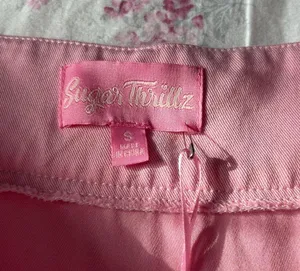 SUGAR THRILLZ DOLLS KILL pink lace maid apron skirt thumbnail 3