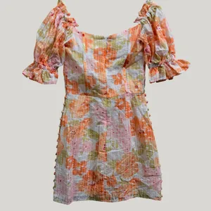 Sabo Skirt Genevive Corset Floral Mini Dress Size Small Offshoulder Ruffle Coquete thumbnail 3