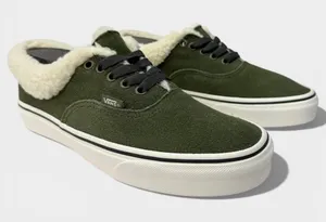 Vans Authentic Sherpa Mule Grape Leaf Green Suede Men 7 Women 8.5 VN000CP4KCZ thumbnail 1