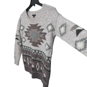 American Eagle Sweater‎ Womens S Tan Aztec Wool Blend Knit Pullover Southwest thumbnail 4