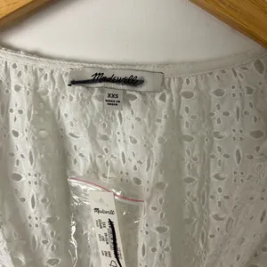 Madewell White‎ Eyelet Front Tie Top Size XXS thumbnail 2