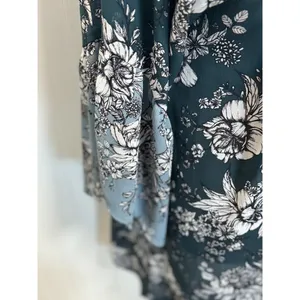 Maurice Floral Mixed Print Kimono Cover Blue Teal Size L thumbnail 4