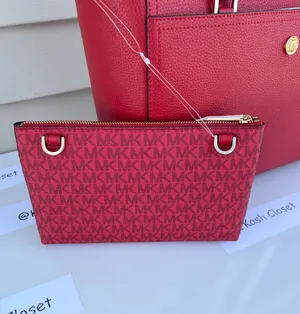 Michael Kors Maisie Large 3 in 1 Leather Tote Bag - Flame Red thumbnail 6